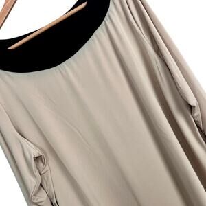 Susan‎ Graver Women's 1X Tunic Top Colorblock Stretch Knit 3/4 Sleeve Career